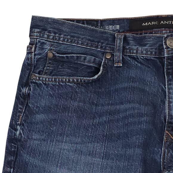 Marc Anthony Jeans Mens 36x30 Blue Slim Fit Medium Wash Denim Casual Pants - Picture 3 of 13